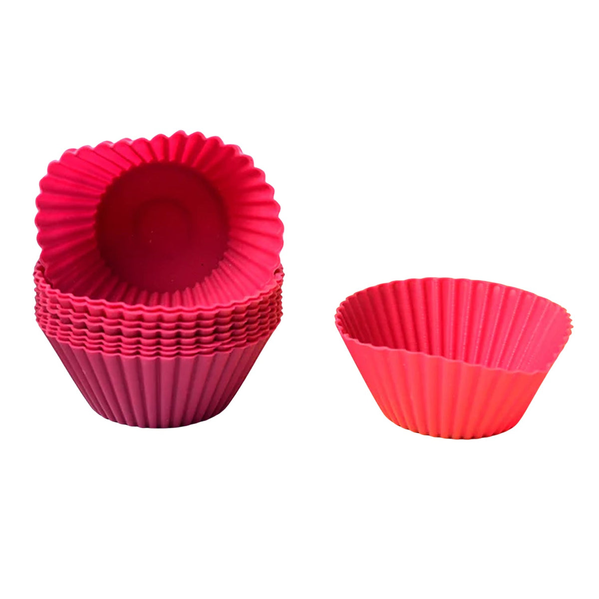 Silicone Cup Cake Mould (10 Pcs Set)