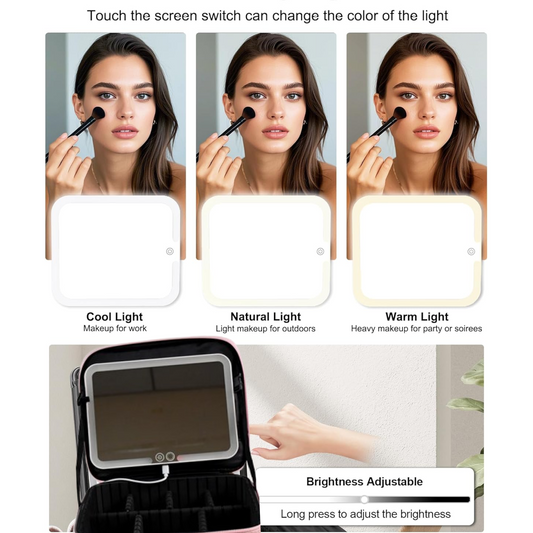 Premium LED Light Makeup Organizer Box (1 Pc / Mix Color)