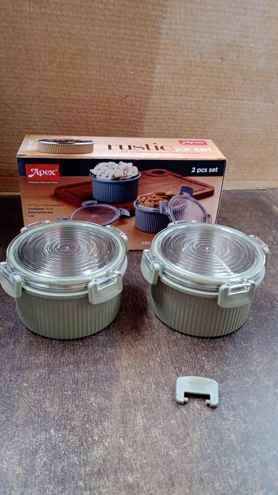 Apex Rustic 2-Piece Storage Jar Set