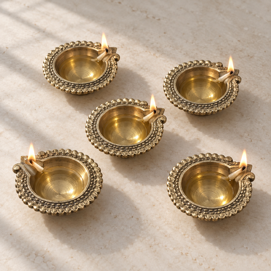 Brass Diya Design 1 (Pack of5)