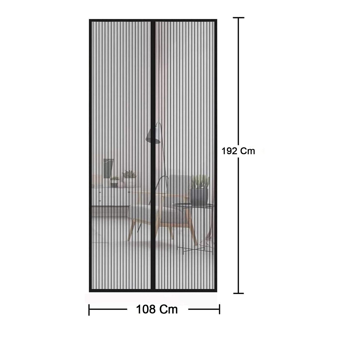 Magic Mesh Hands-Free Screen Door Instant Opening - comparison shot