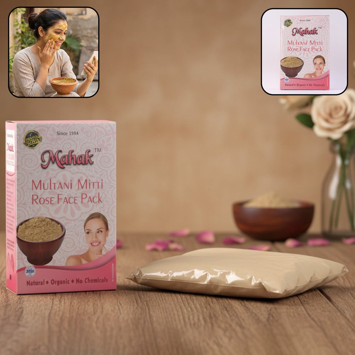 Herbal Multani Mitti & Rose Based Face Pack 80Gm