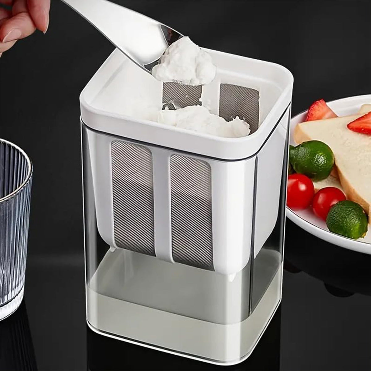 2-in-1 Multifunctional Yogurt Strainer & Storage Container