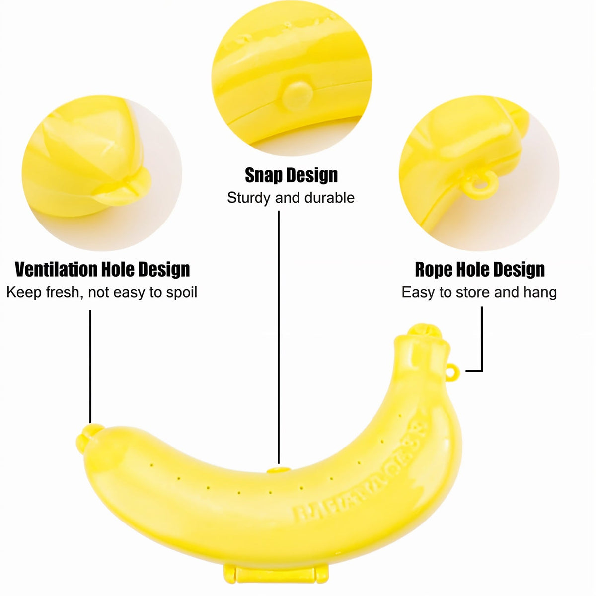 Banana Case Lunch Box Yellow (2 Pc)