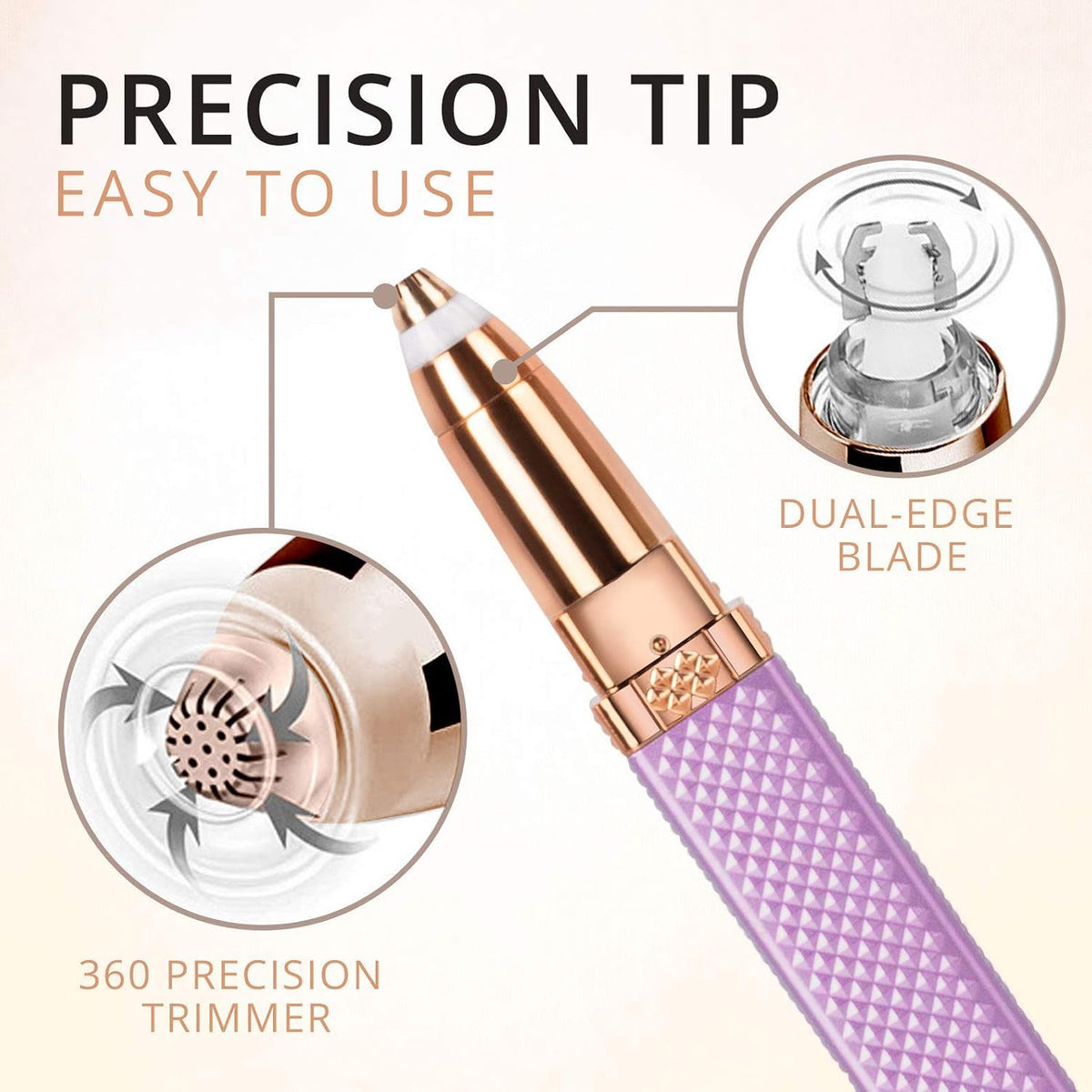 2-in-1 Eyebrow Razor & Painless Hair Shaver (1 Pc), Hair accessories