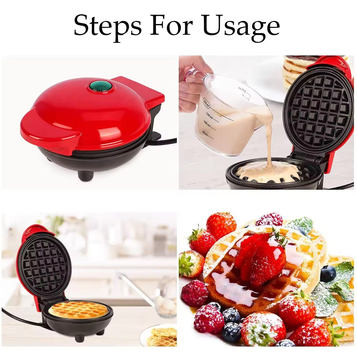 Mini Waffle Maker Machine