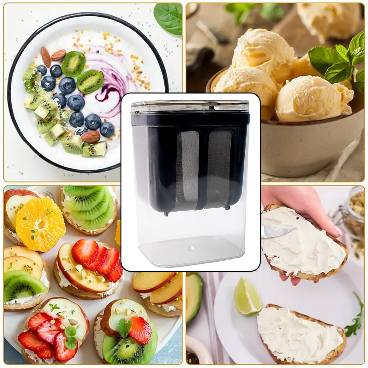 2-in-1 Multifunctional Yogurt Strainer & Storage Container