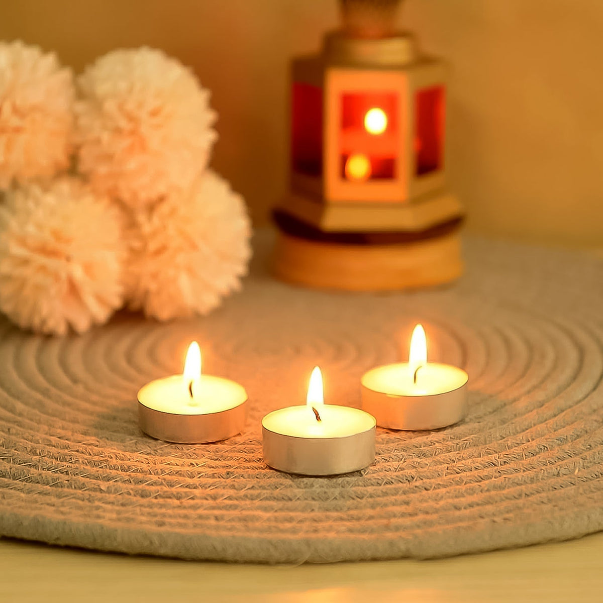 Tealight Candles Set, Smokeless Candles, Diwali (50 Pcs set)