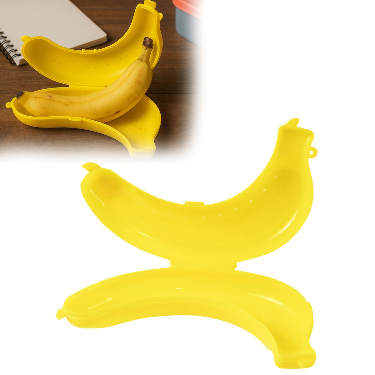Banana Case Lunch Box Yellow (2 Pc)