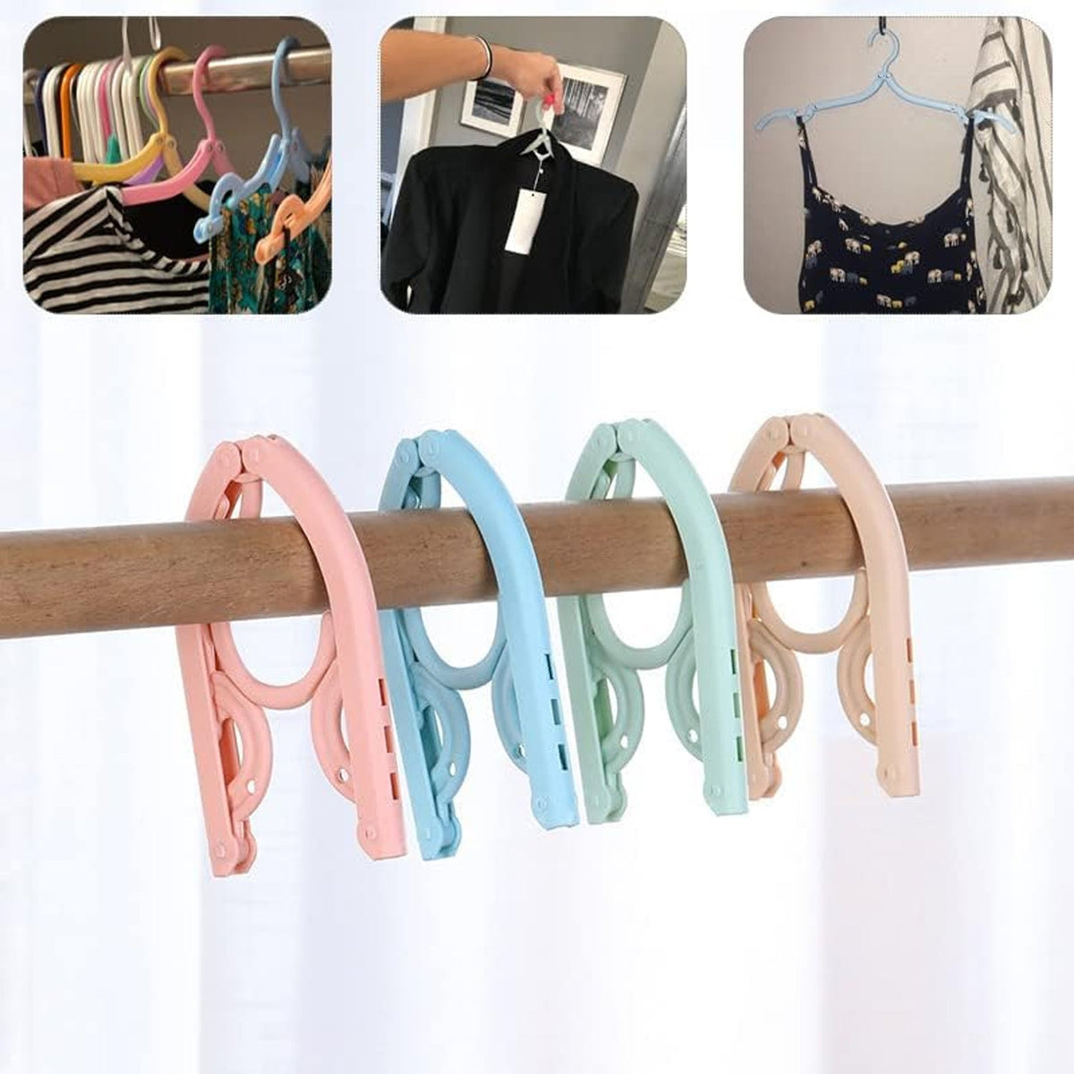 Travel Hangers, Portable Folding Clothes Hangers (6 Pc)