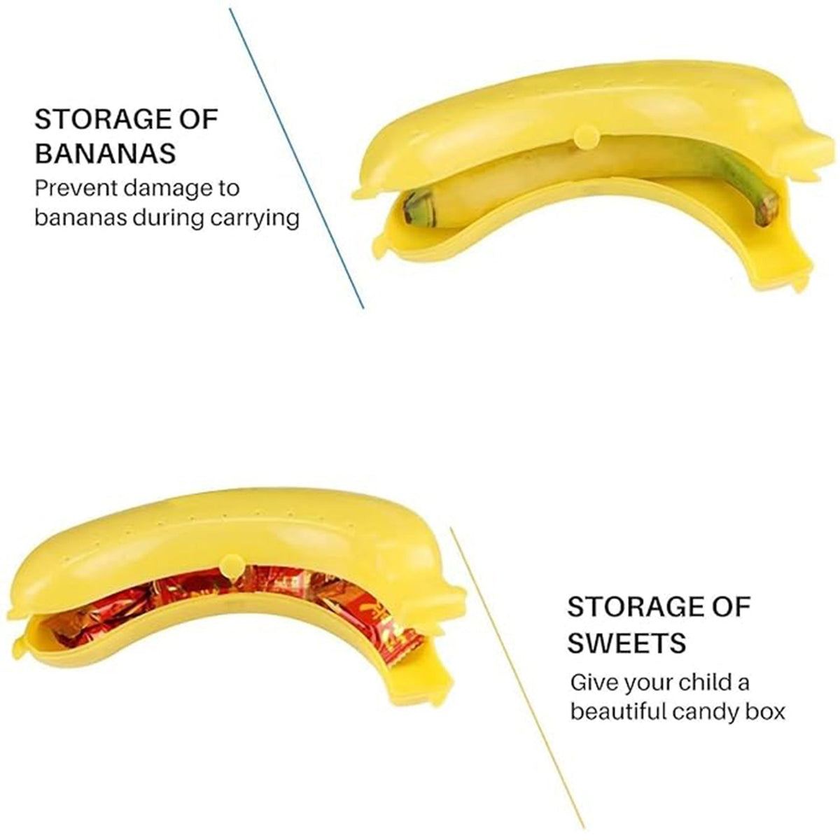 Banana Case Lunch Box Yellow (2 Pc)