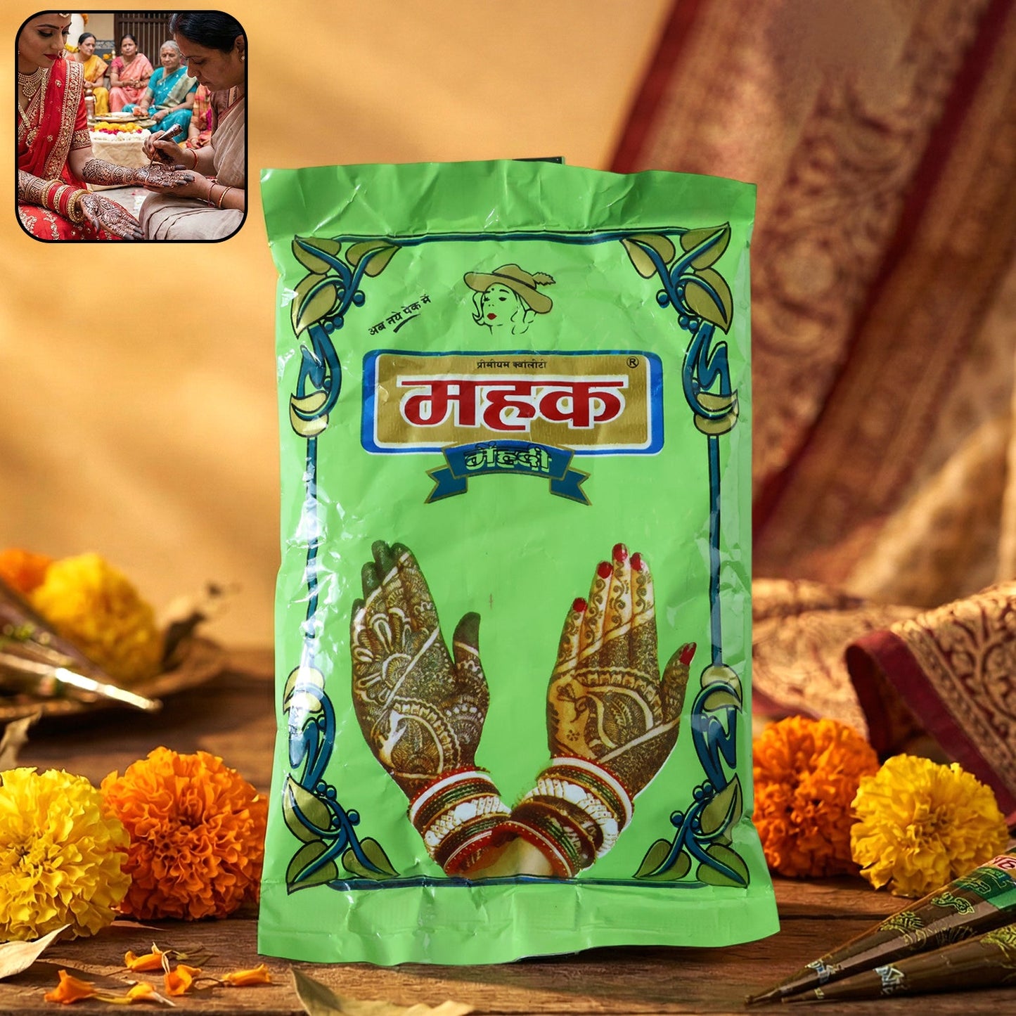 Traditional Herbal Mehndi Powder ( 80 Gram Pack) | Pack of 2