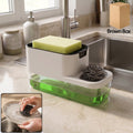2 in 1 Plastic Dish Soap Liquid Dispenser Sponge Holder ,Sabudani  (1 Set)