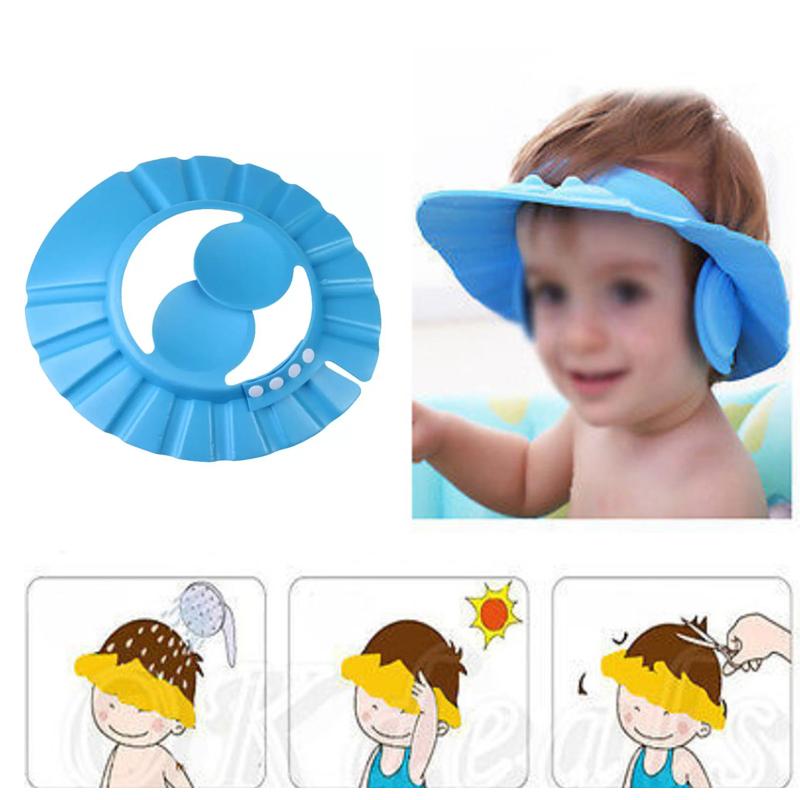 Soft and adjustable shower cap for baby����