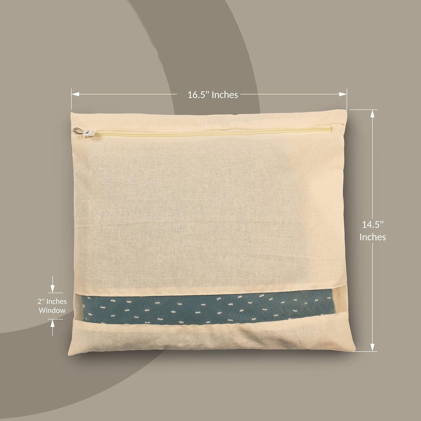 Zip Closure Saree Storage Bag (14.5 X 16.5 cm) Pack of 5
