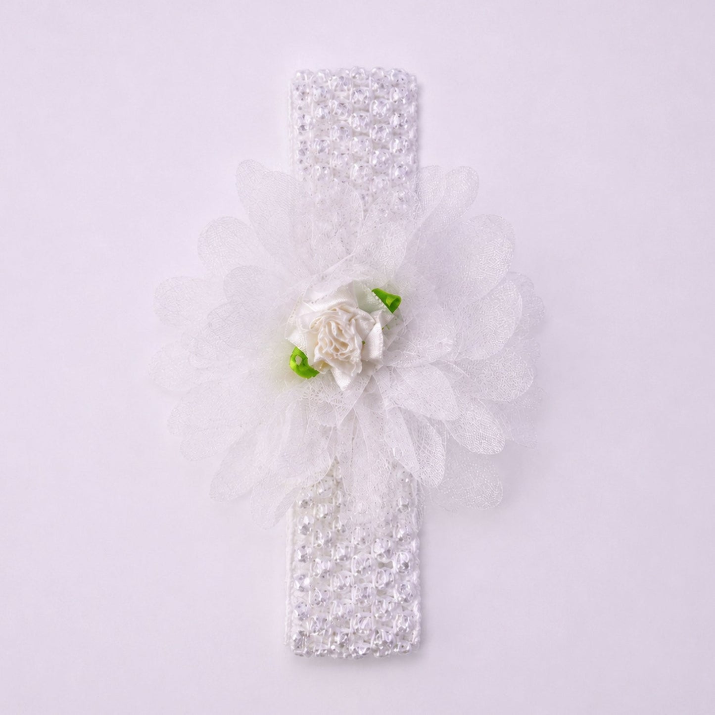 Cute Soft Elastic Floral Baby Headband Stylish Stretchable Hair Band (2 Pc)