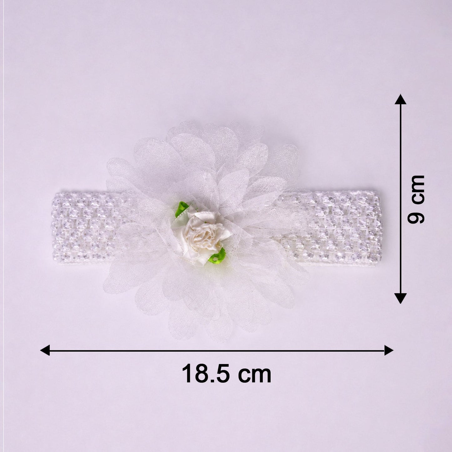 Cute Soft Elastic Floral Baby Headband Stylish Stretchable Hair Band (2 Pc)