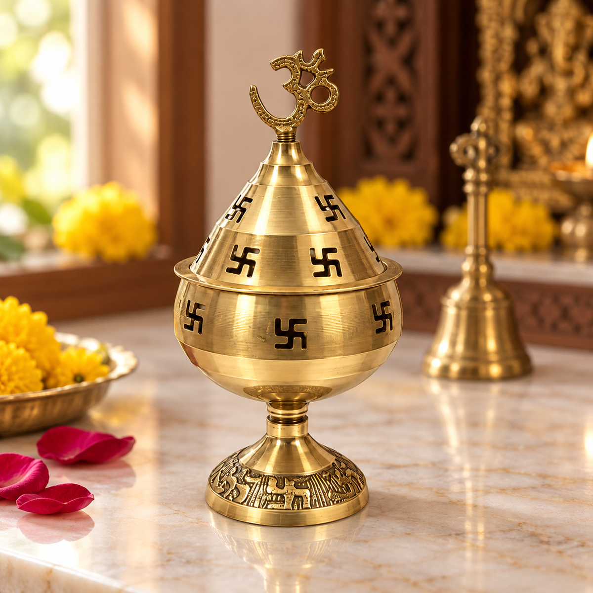 Akhand Diya for Puja in Brass (1 Pc)