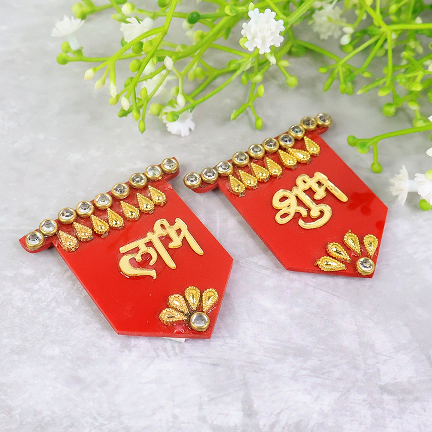 Shubh Labh Decorative Wall Hangings (2 Pair)