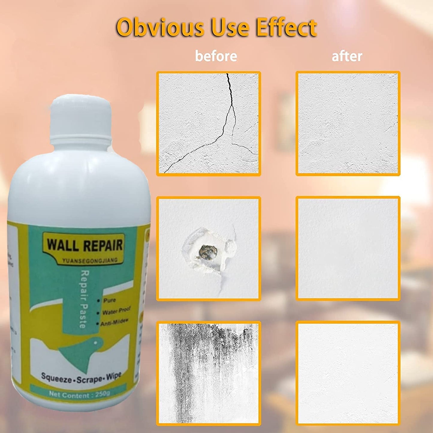 Wall Crack Repair Cream with Scraper - ( 1 Set)