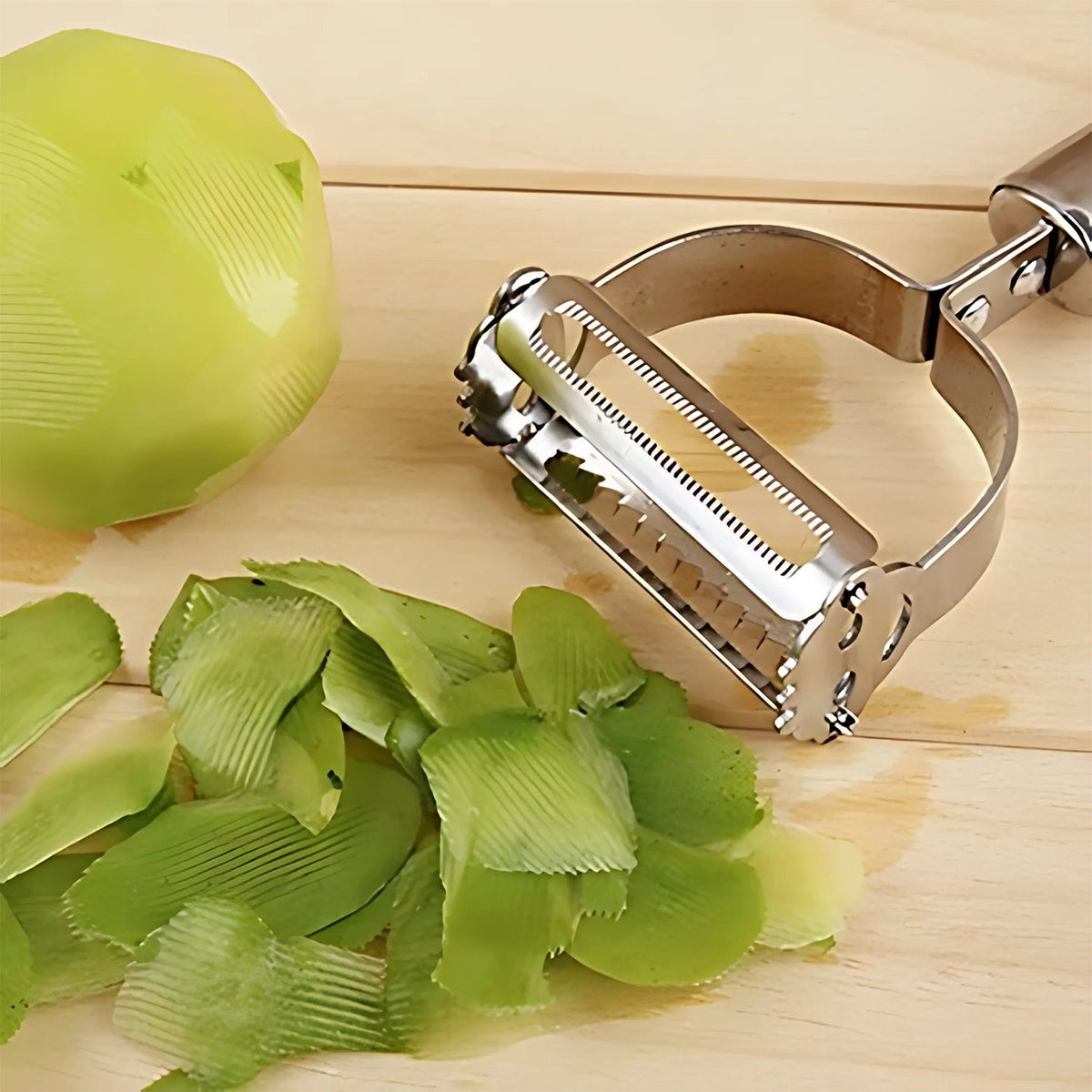 Heavy Duty 2-in-1 Multipurpose Stainless Steel Vegetable Peeler and Julienne Cutter